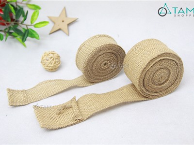 Cuộn ruy băng vải bố trơn ĐK 3,5-5cm PK-RB-03